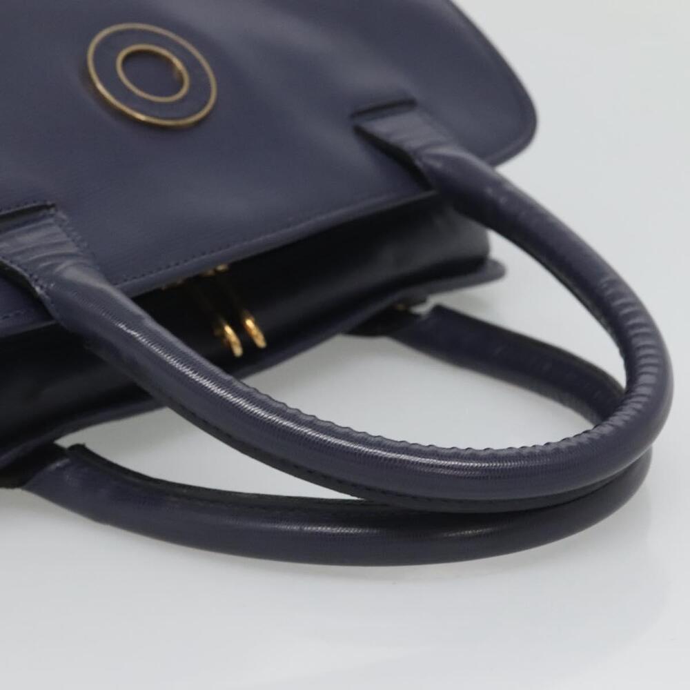CELINE Hand Bag Leather Blue Gold - Picture 7 of 12